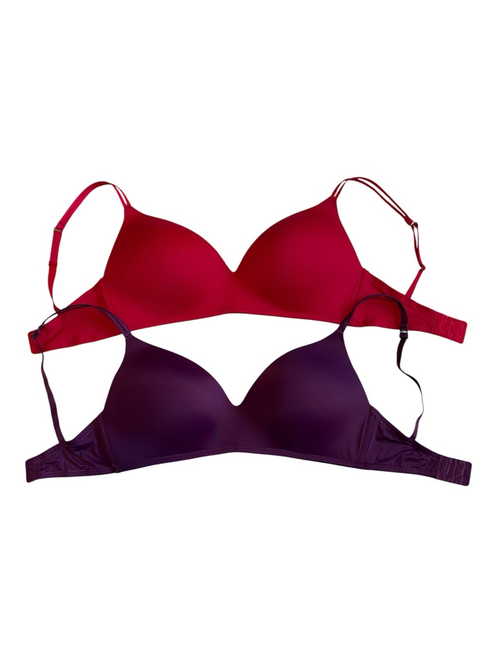 La Senza Wireless Bras - Red & Deep Purple (2-Pack) 32/34 D/DD